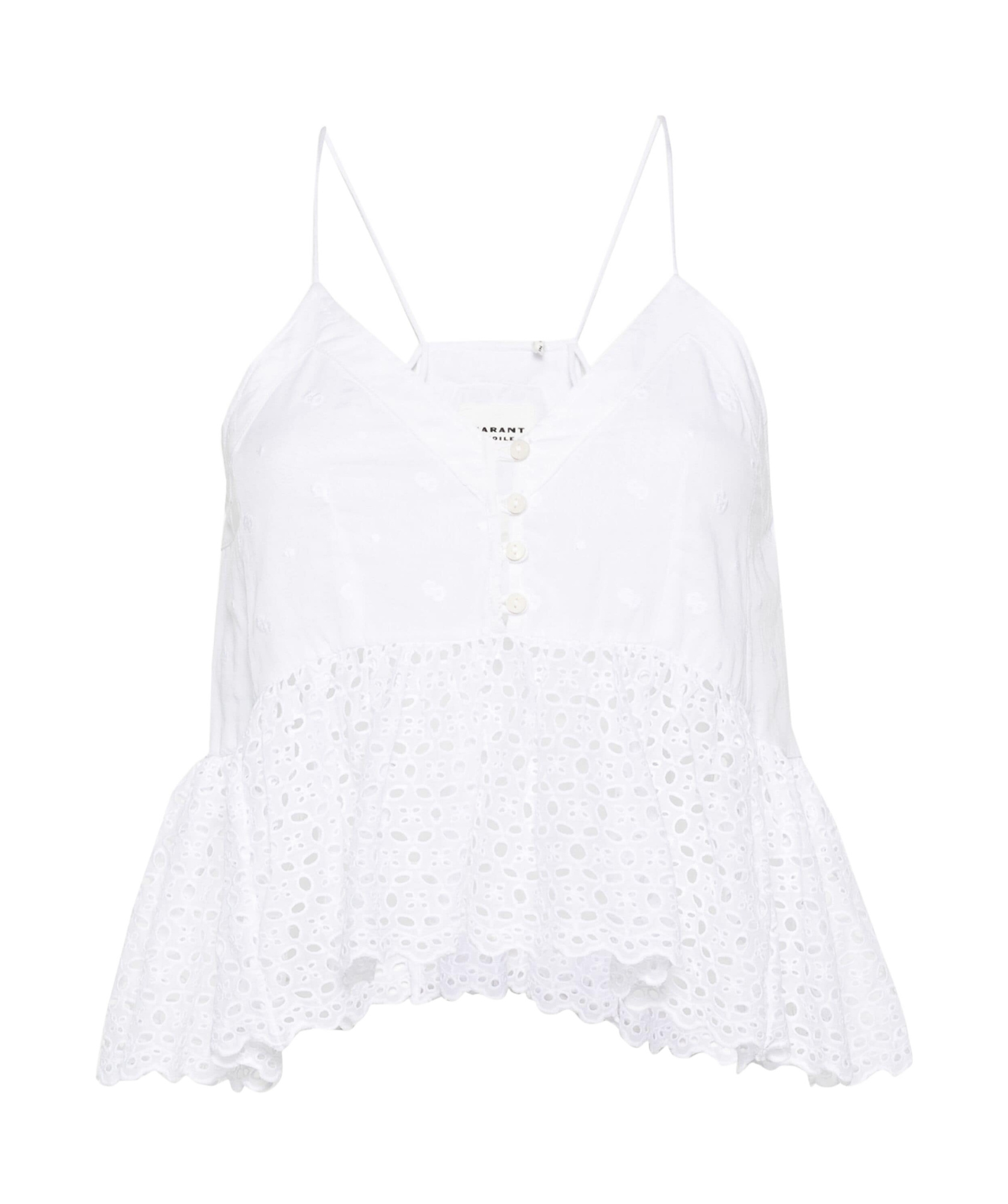Isabel Marant Étoile Sogane Cotton Top In White