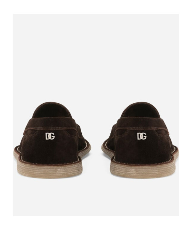 Dolce & Gabbana Suede Loafers In Black