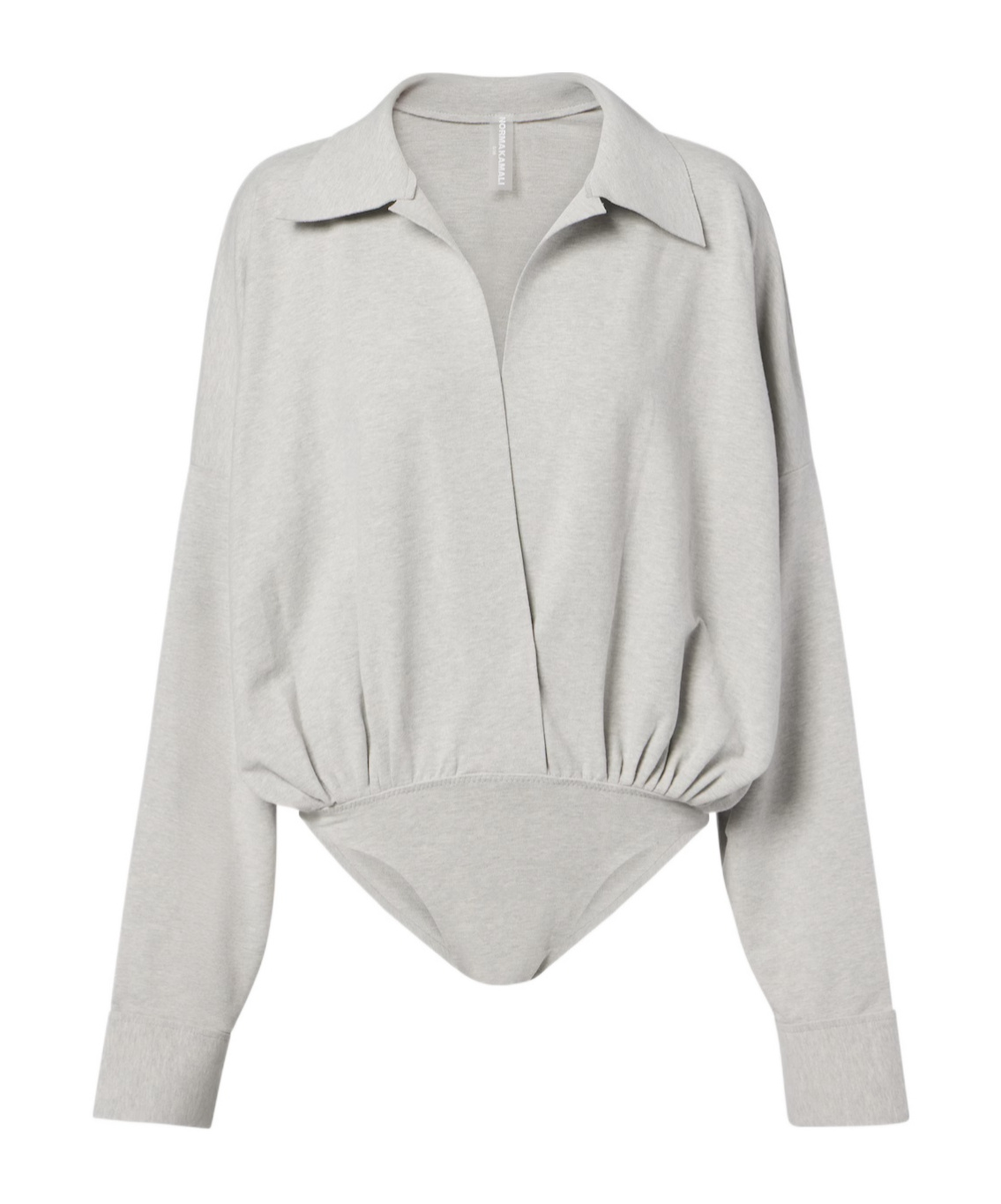 Norma Kamali Cotton-blend Jersey Bodysuit In White