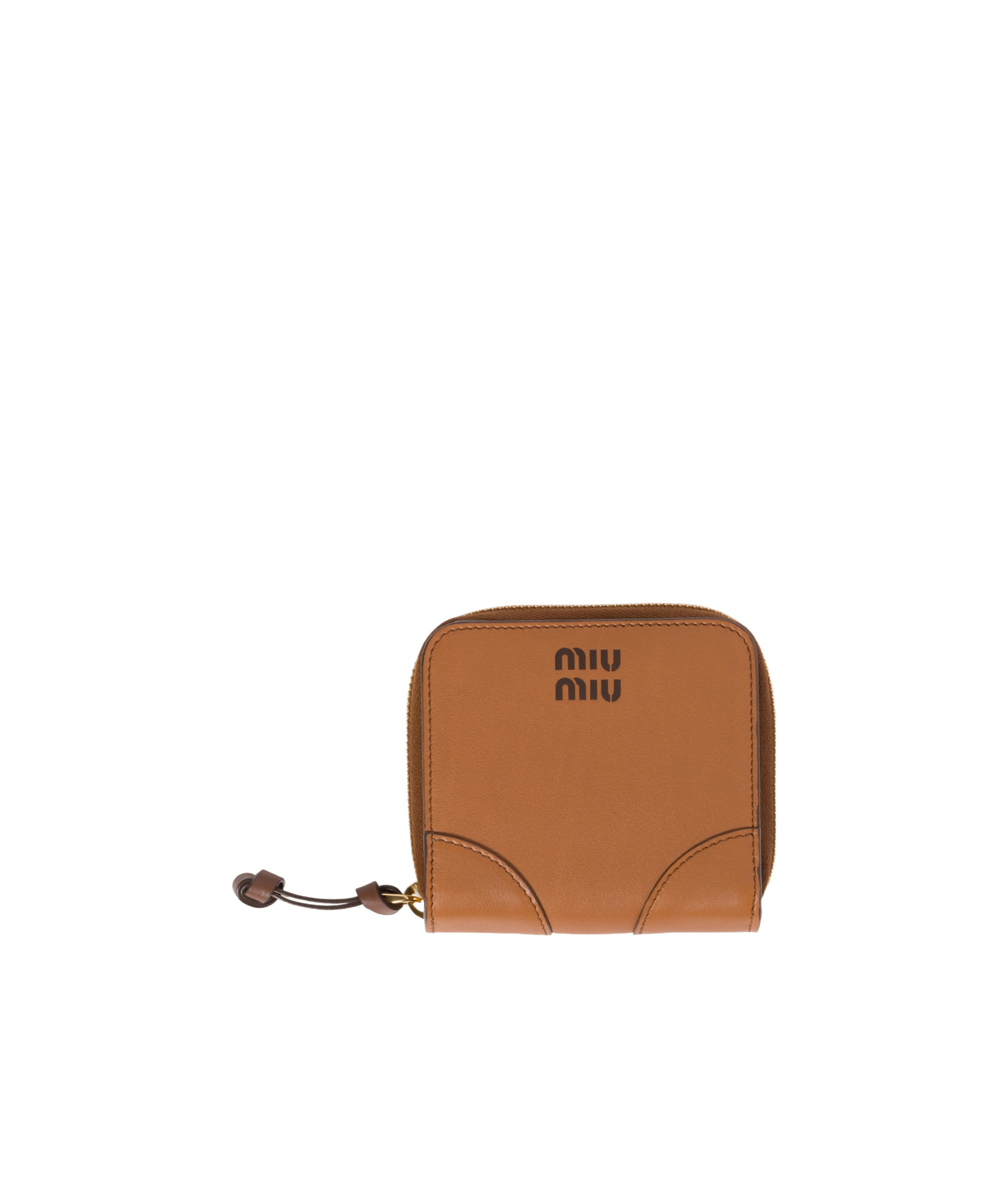 Miu Miu Small Logo Wallet In Brown