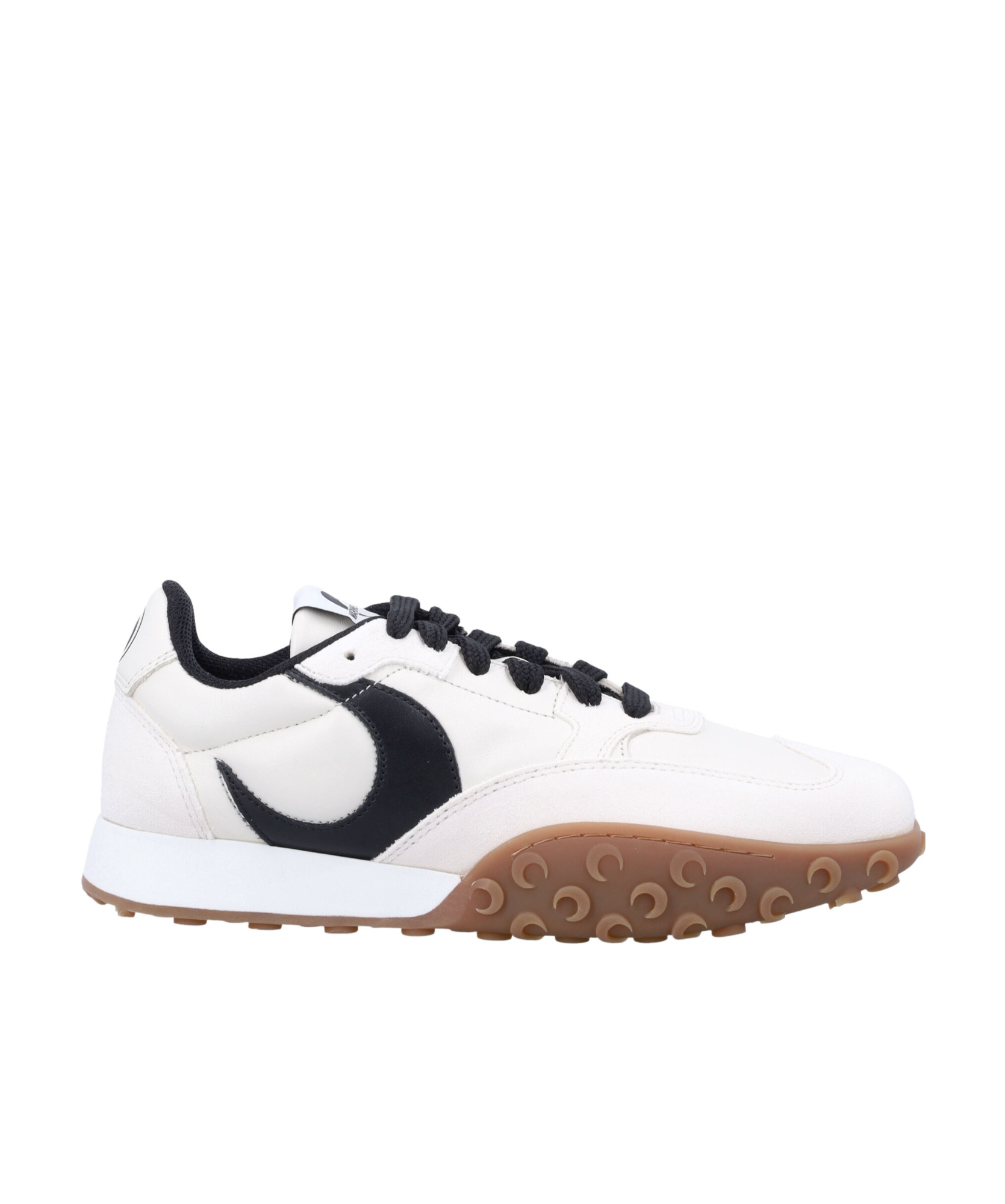 Marine Serre Wave Pattern Leather Sneaker In White