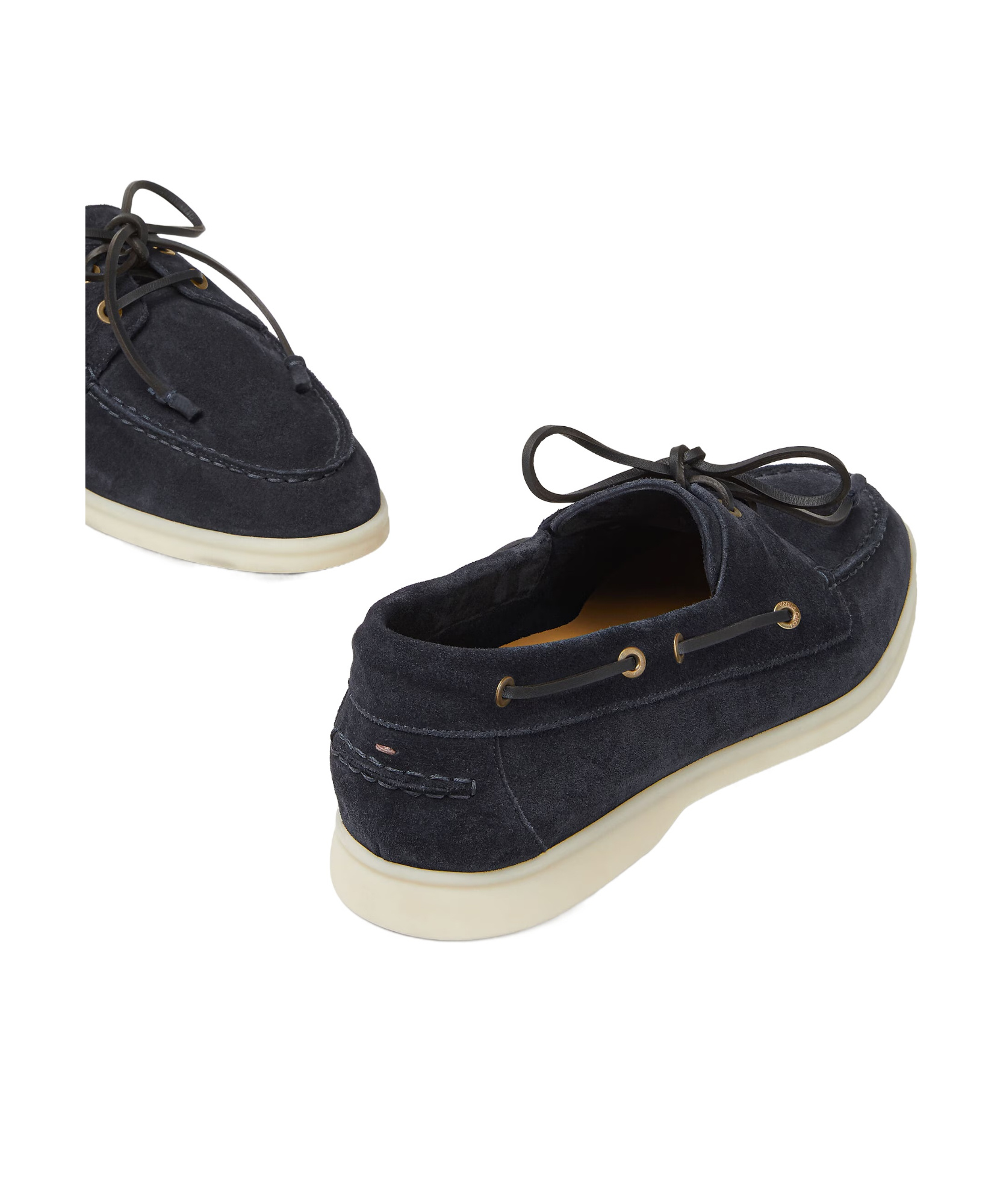 Loro Piana Suede Loafers With Rubber Sole And Metal Eyelets In Blue