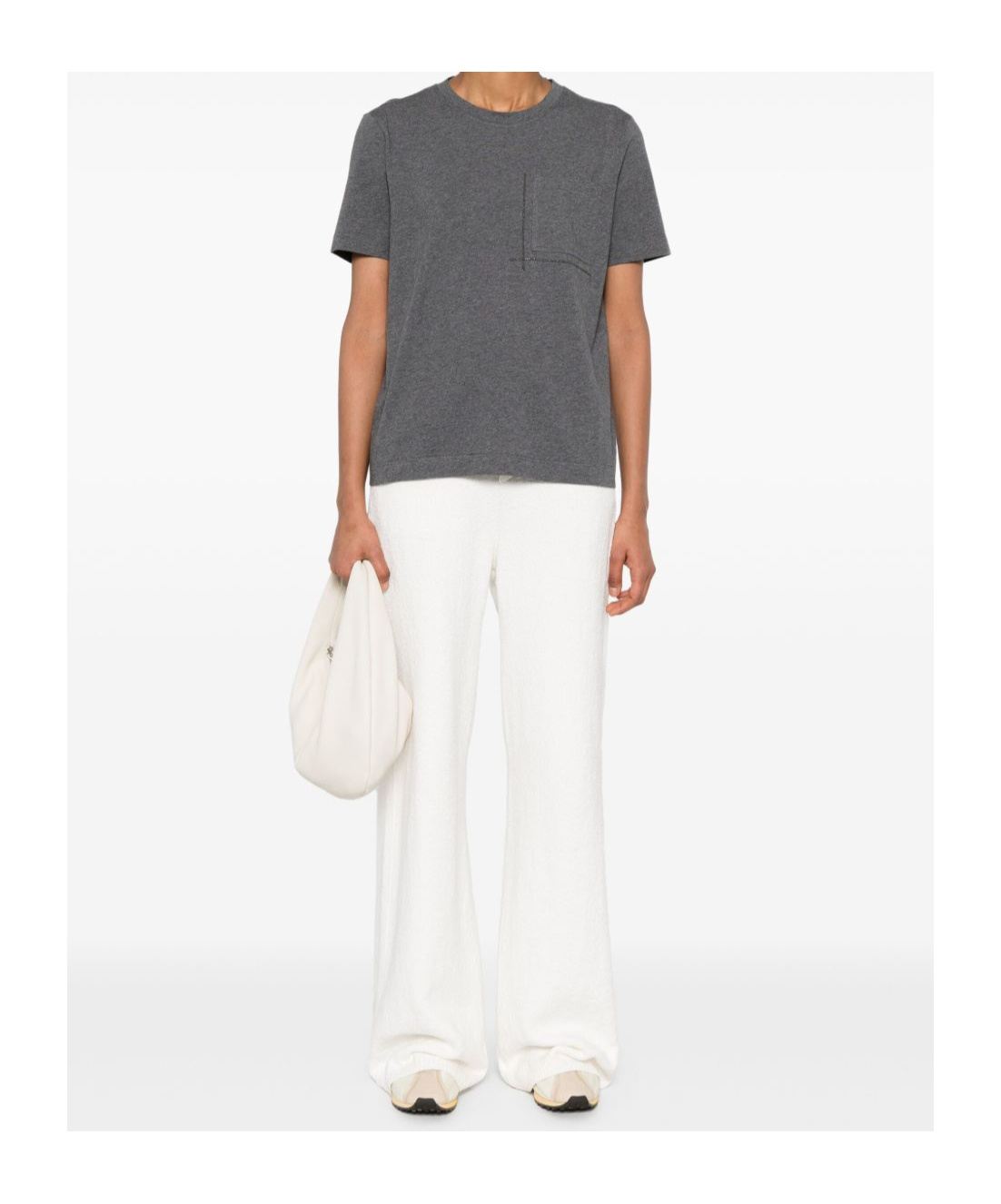 Brunello Cucinelli Open-necked Black Shirt In Gray