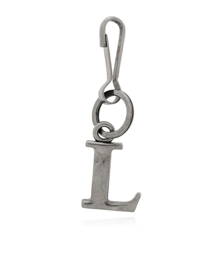 Balenciaga Alphabet Key Chain In Gray