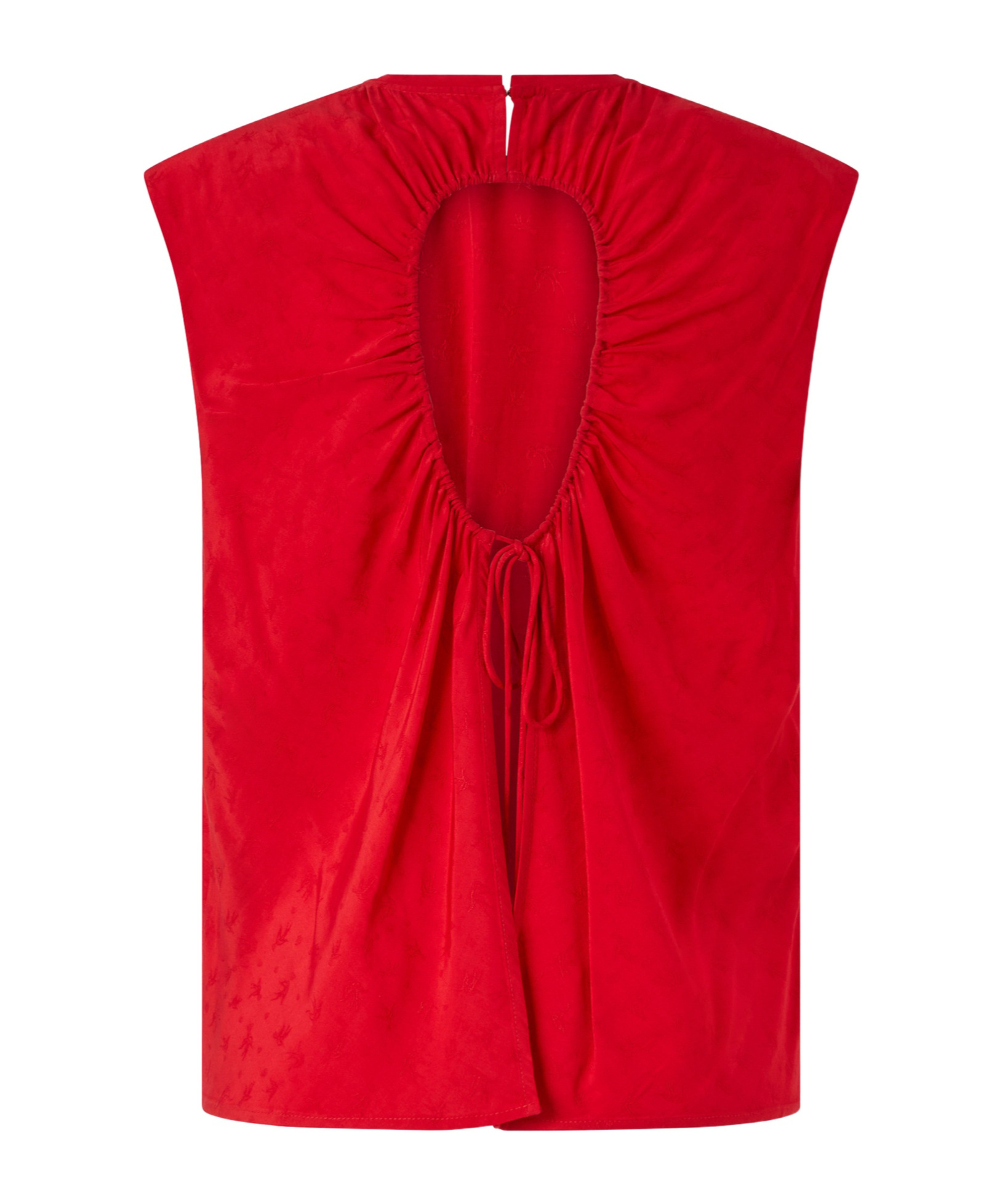 Pinko Tie-back Sleeveless Top In Red