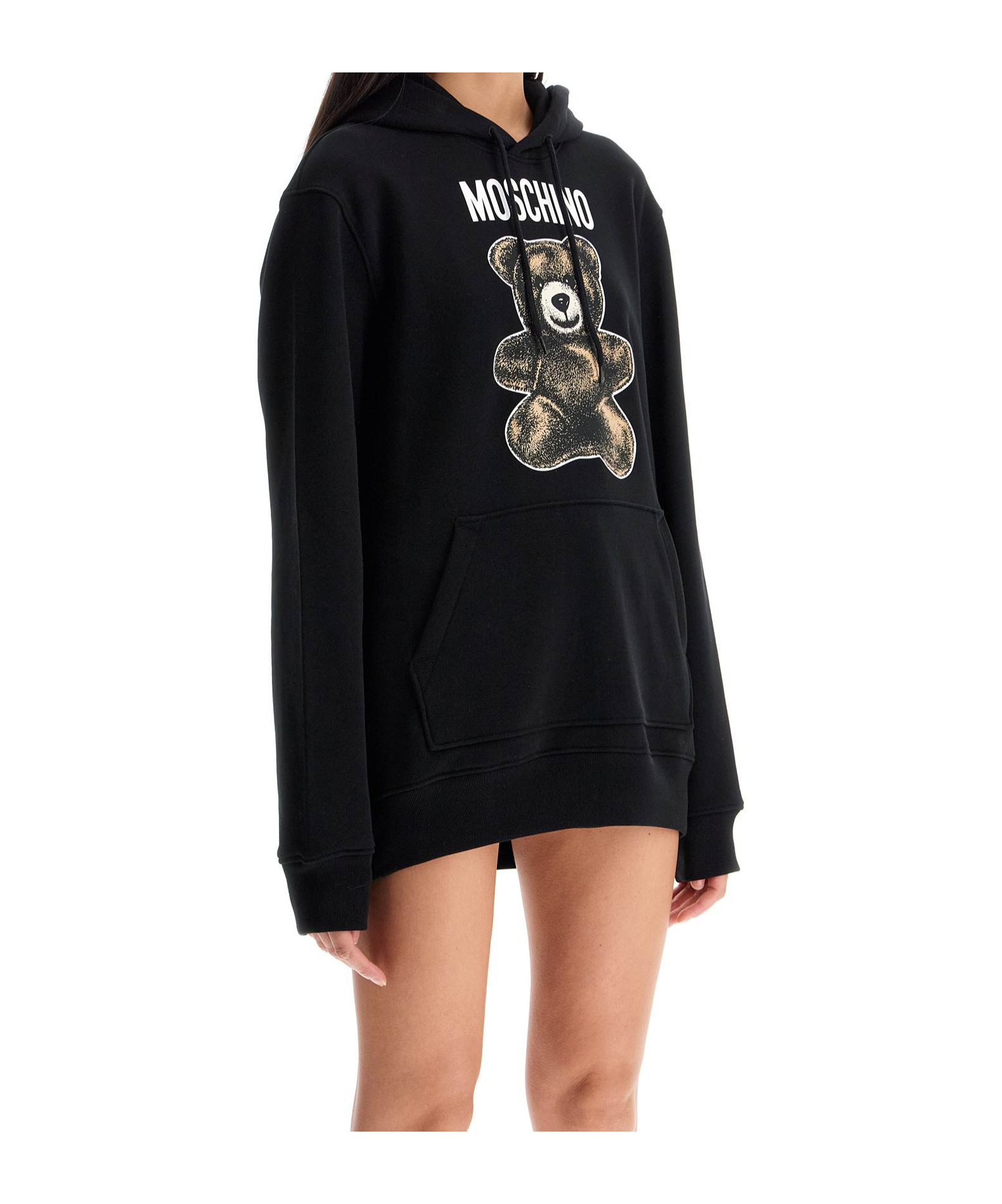 Moschino Long-sleeved Sweater In Black