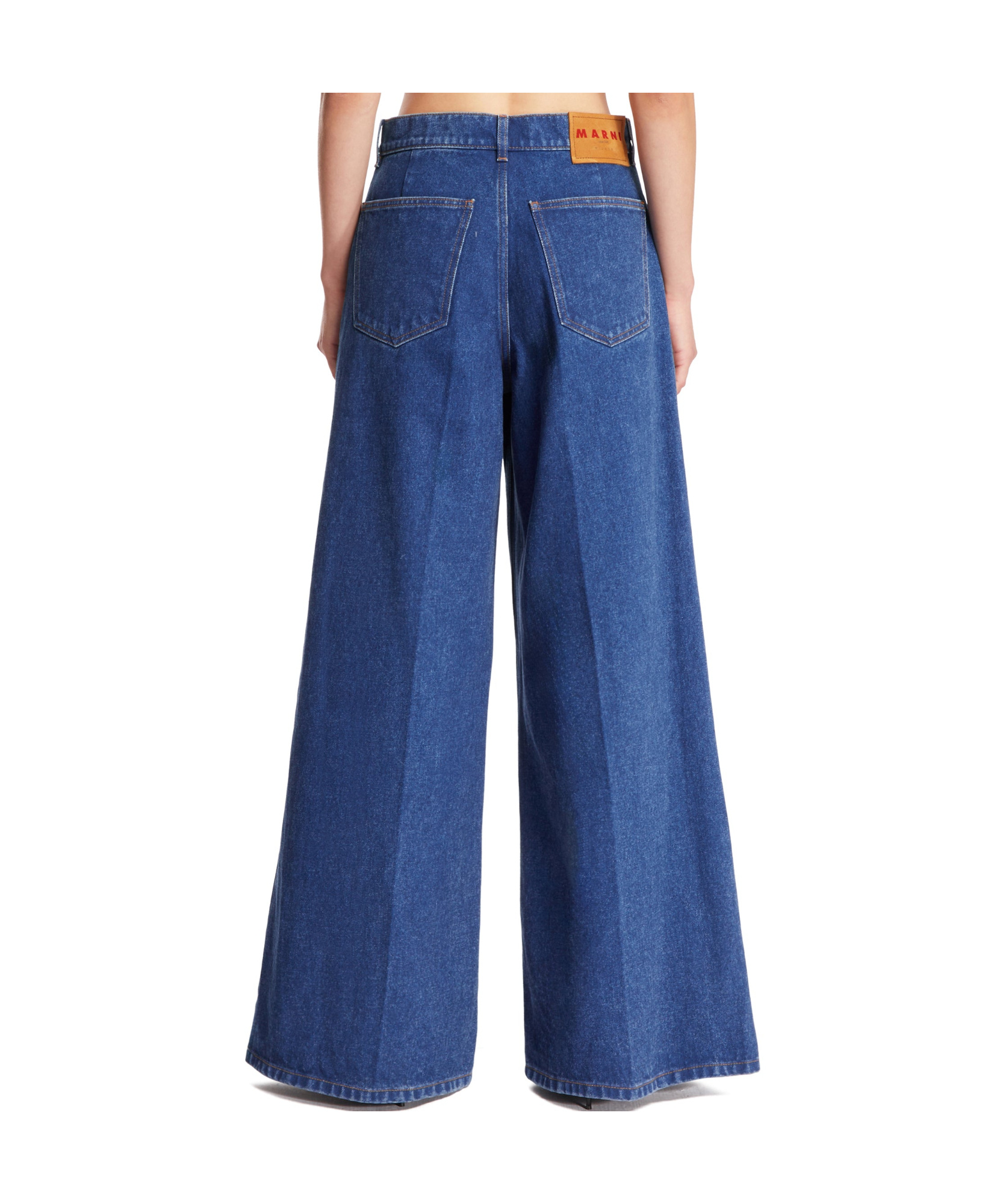 Marni Organic-cotton Wide-leg Jeans In Blue