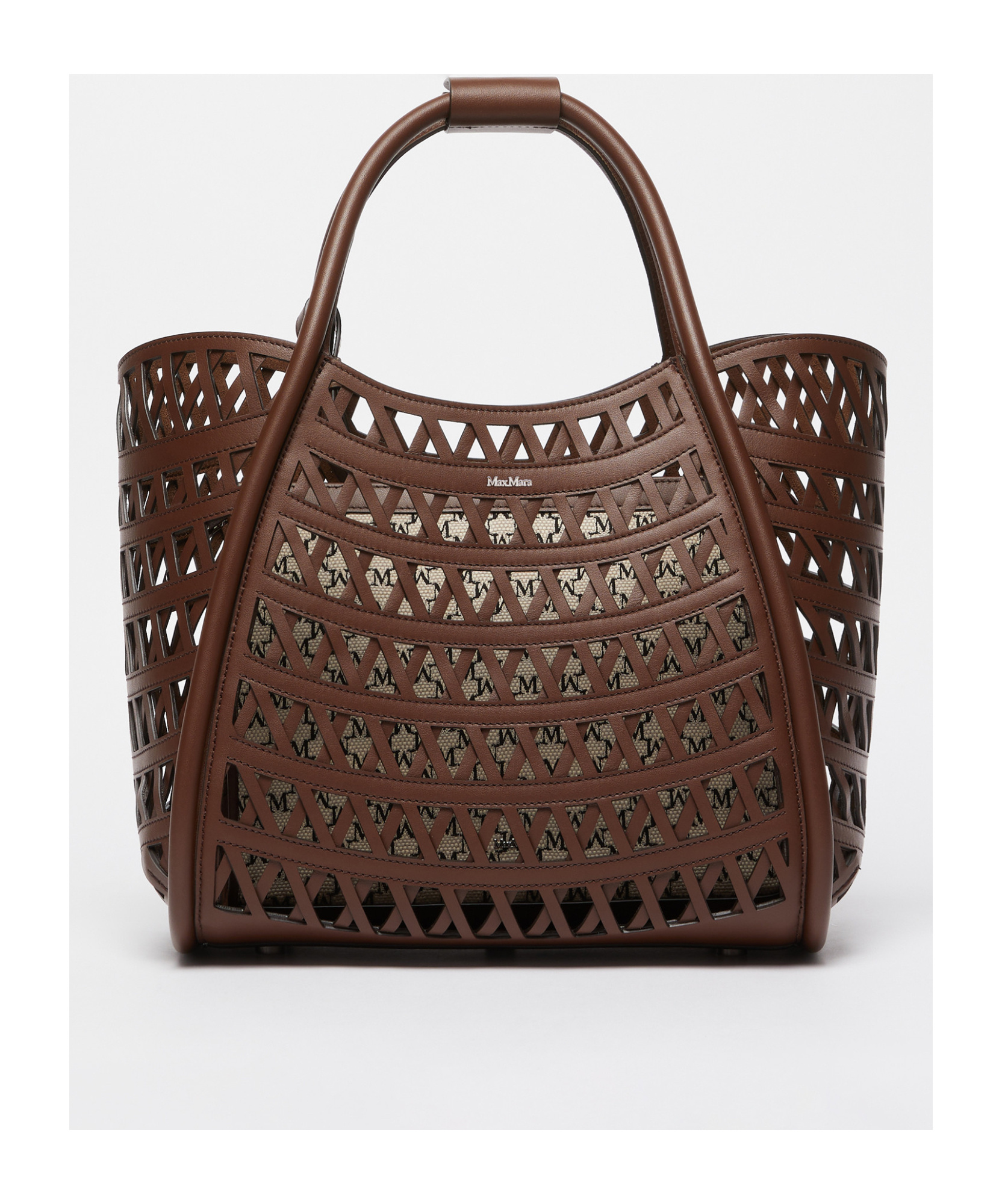 マックスマーラ Marines Weaving perforated leather handbag Max Mara Marines Weaving Perforated Leather Handbag With