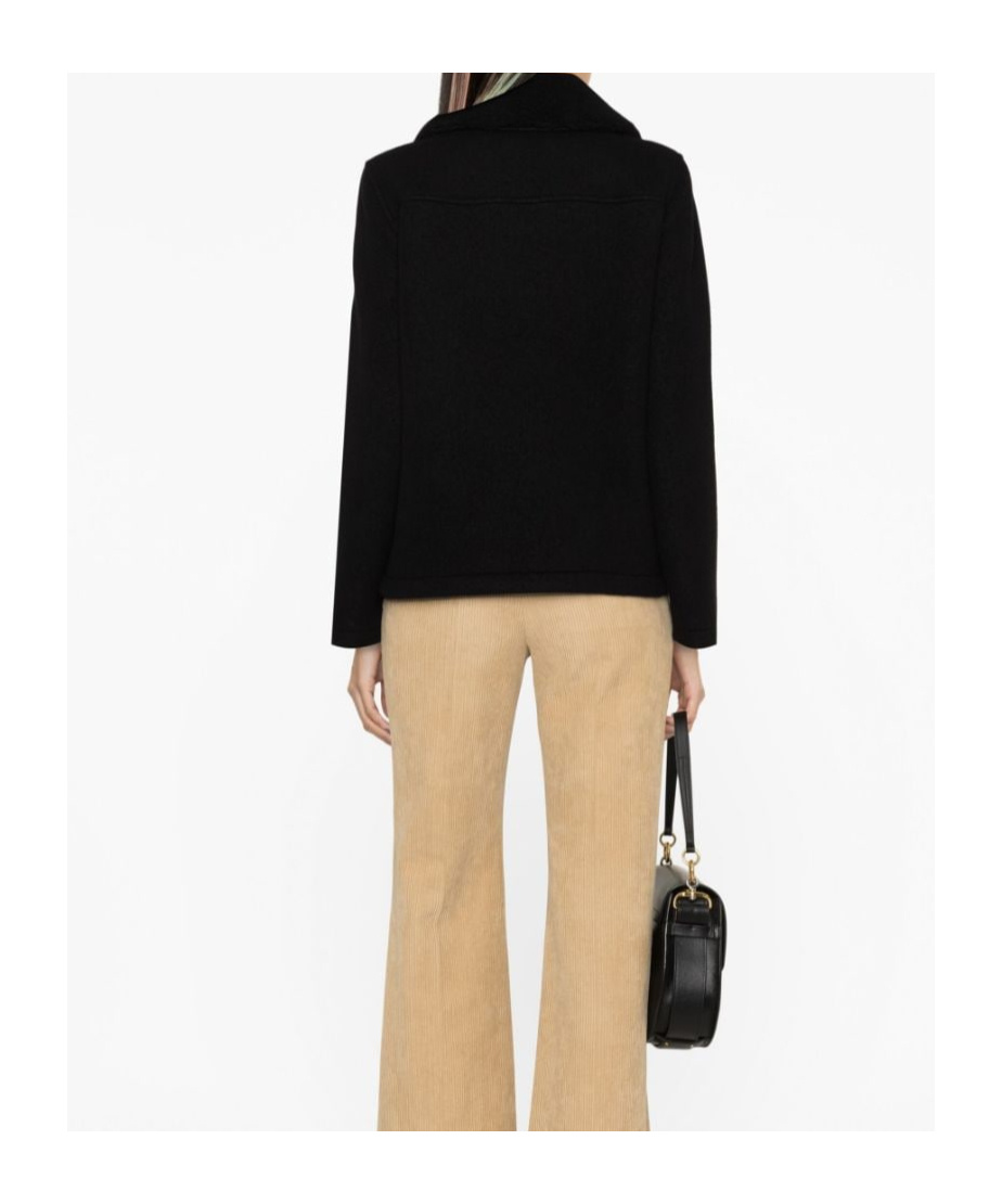 Fay Faux-fur Collar Wool Jacket In Black