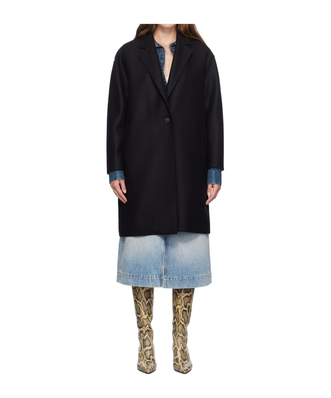 HARRIS WHARF LONDON OVERSIZED LONG-SLEEVED COAT