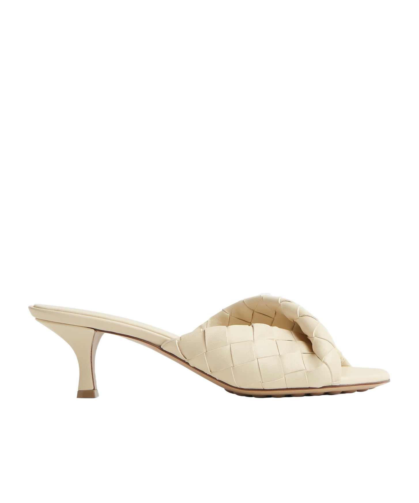 Bottega Veneta Blink Knitted Pattern High-heeled Sandals In Nude