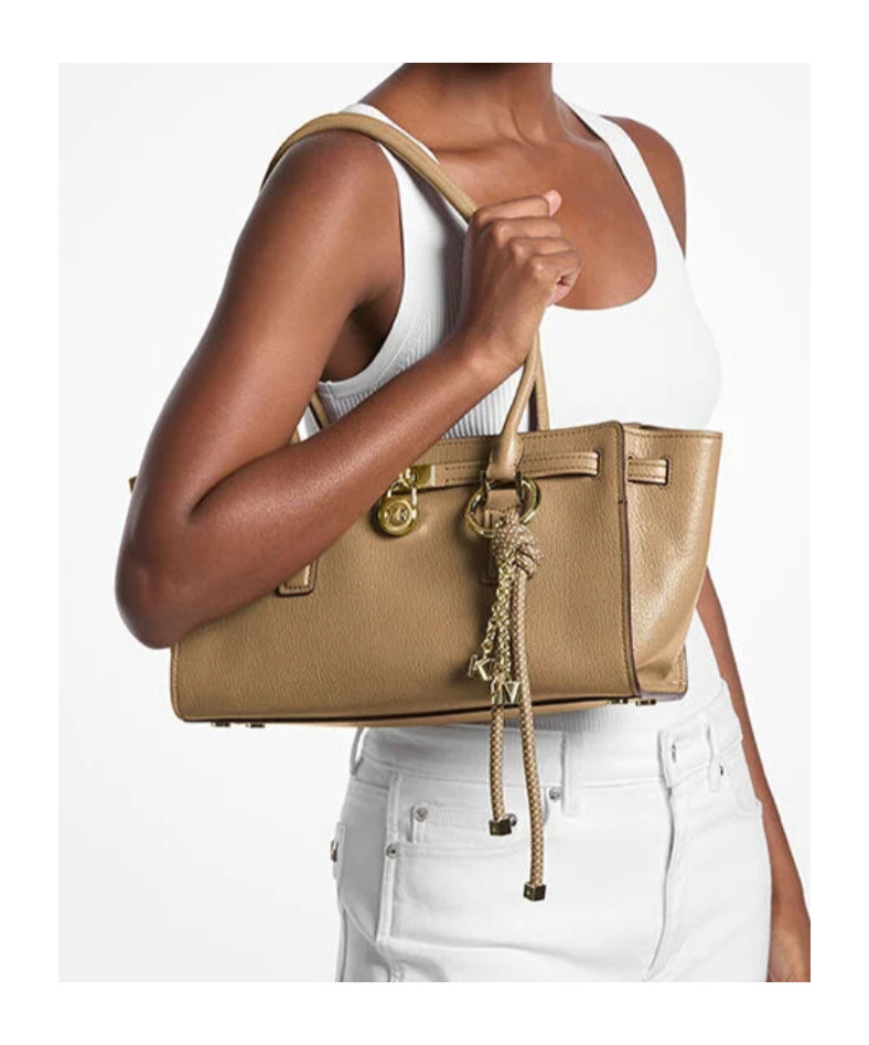 Michael Kors Michael Knot Detailed Double-handle Shoulder Bag In Brown