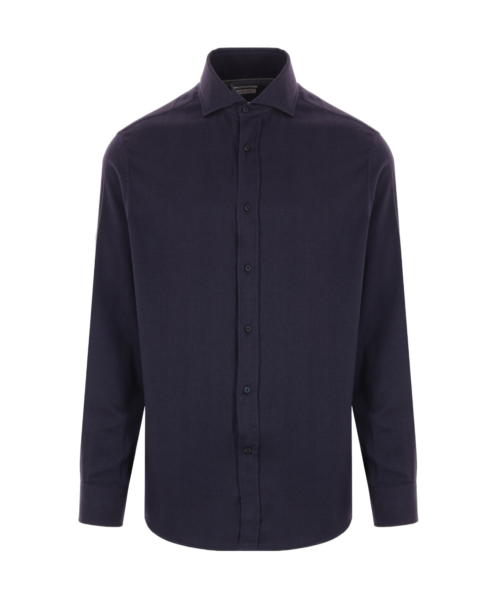 Brunello Cucinelli Herringbone Cotton Blend Shirt Clothing In Black