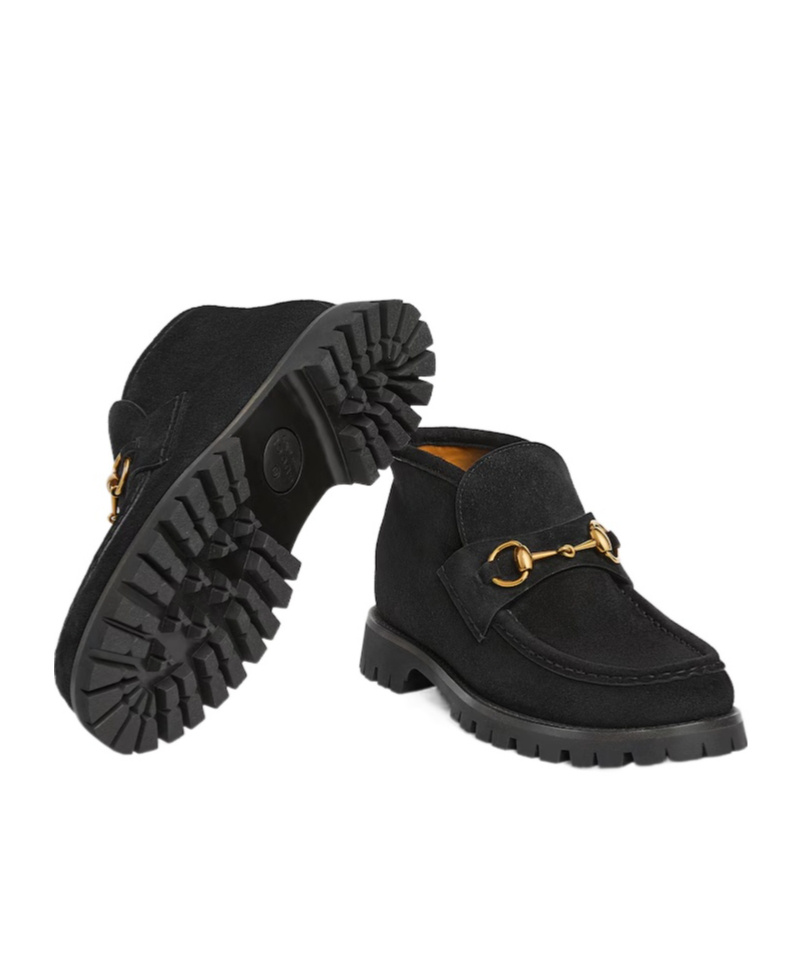 Gucci Horsebit Ankle Boot In Black