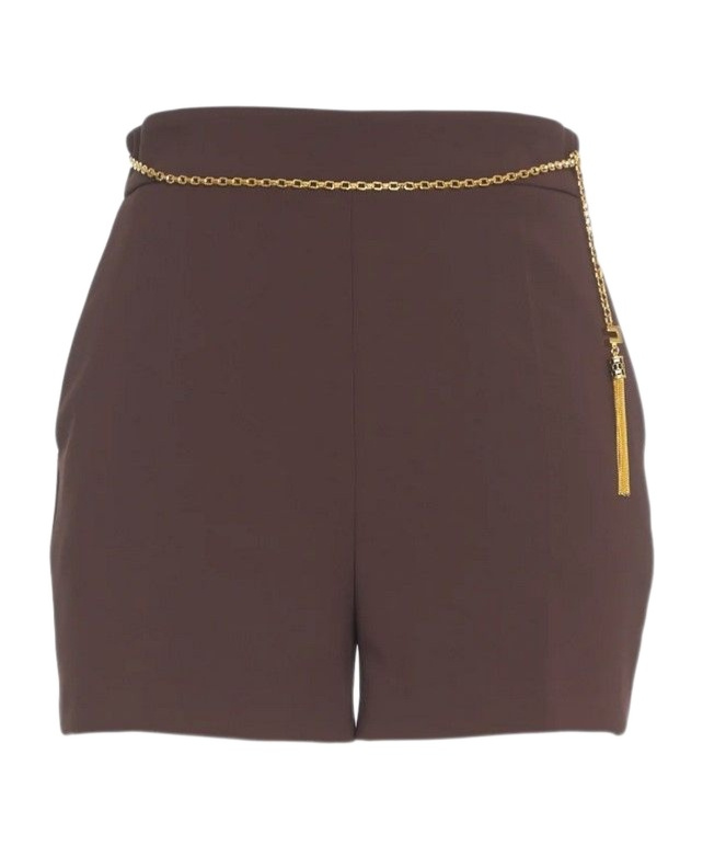 Elisabetta Franchi Stylish Shorts With Chain And Pockets In Multi