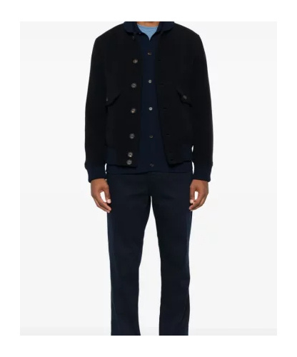 Eleventy Button-fastening Flap-pocket Jacket In Black