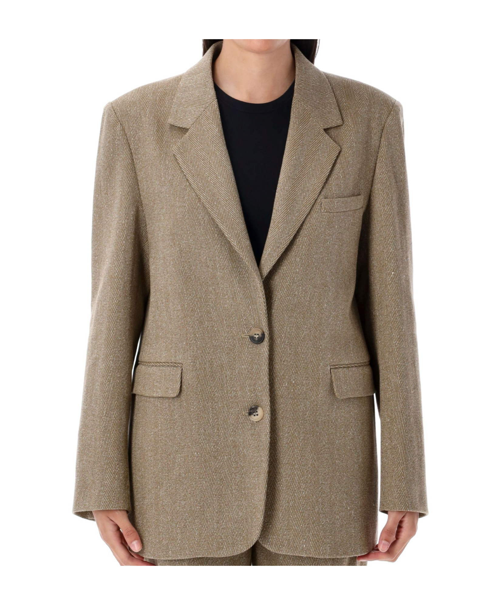 Golden Goose Oversized Blazer Harringbone Wool