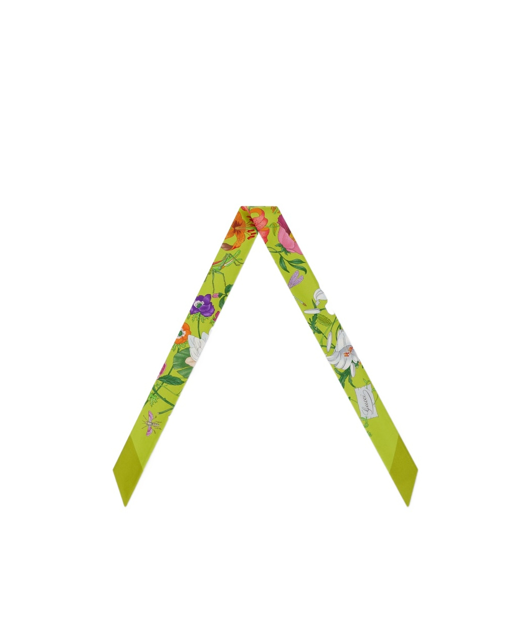 Gucci Printed Bow Tie In Green