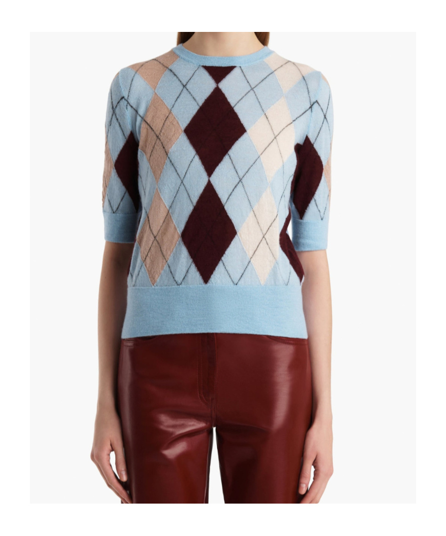 Khaite Anders Argyle Cashmere And Mohair-blend Sweater In Multi