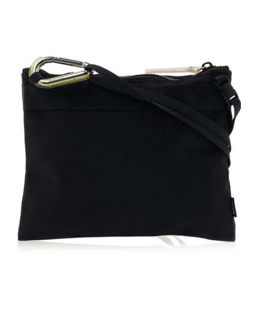 Msgm Logo-patch Clutch Bag In Black