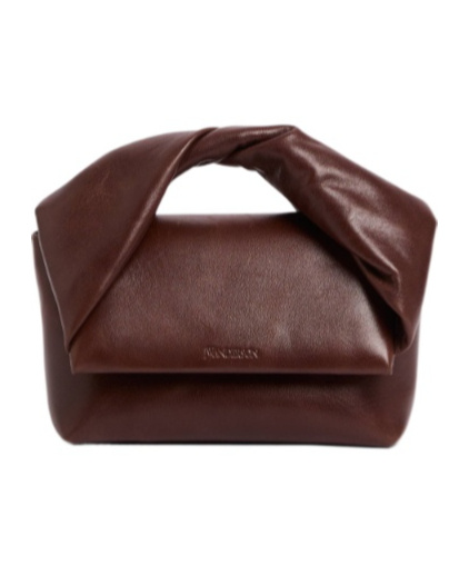 Jw Anderson Twisted-handle Leather Tote Bag In Brown