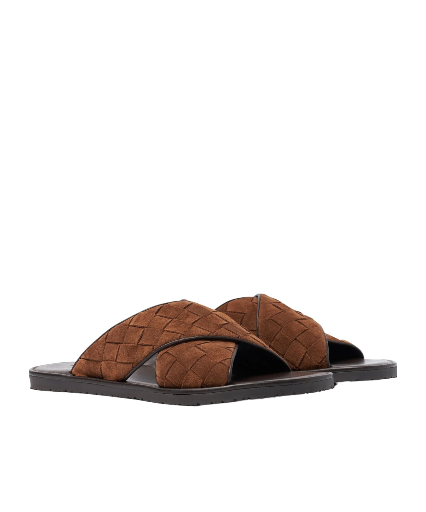 Scarosso Ettore Woven Sandals In Brown