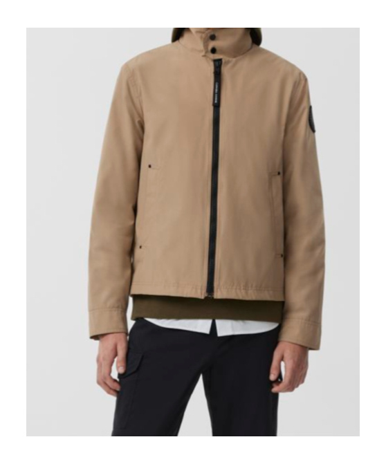 Shop Canada Goose Logo Patch Zip-up Jacket In Nude