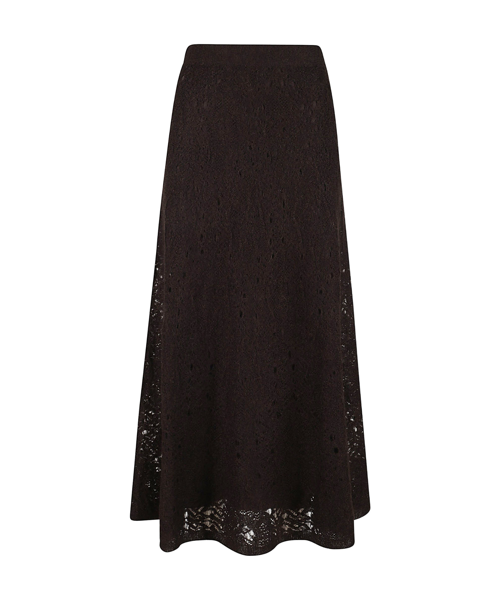 D Exterior Pleated Detail Skirt In Black