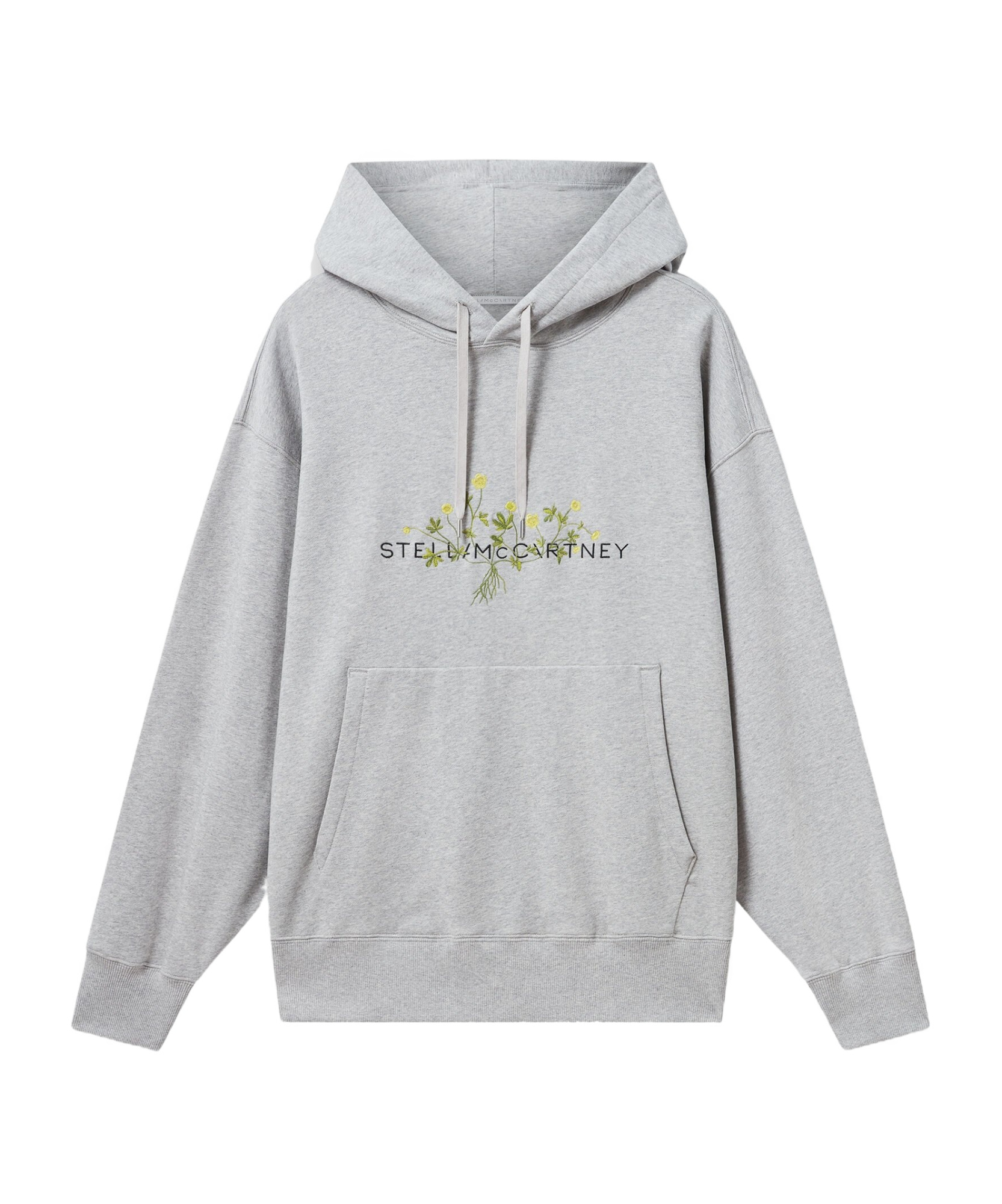 Shop Stella Mccartney Floral Embroidered Logo Hoodie In White