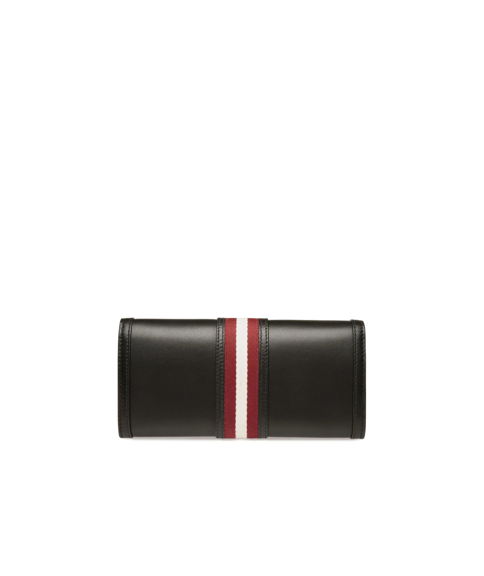 Bally Code Long Wallet In Black Leather In Black