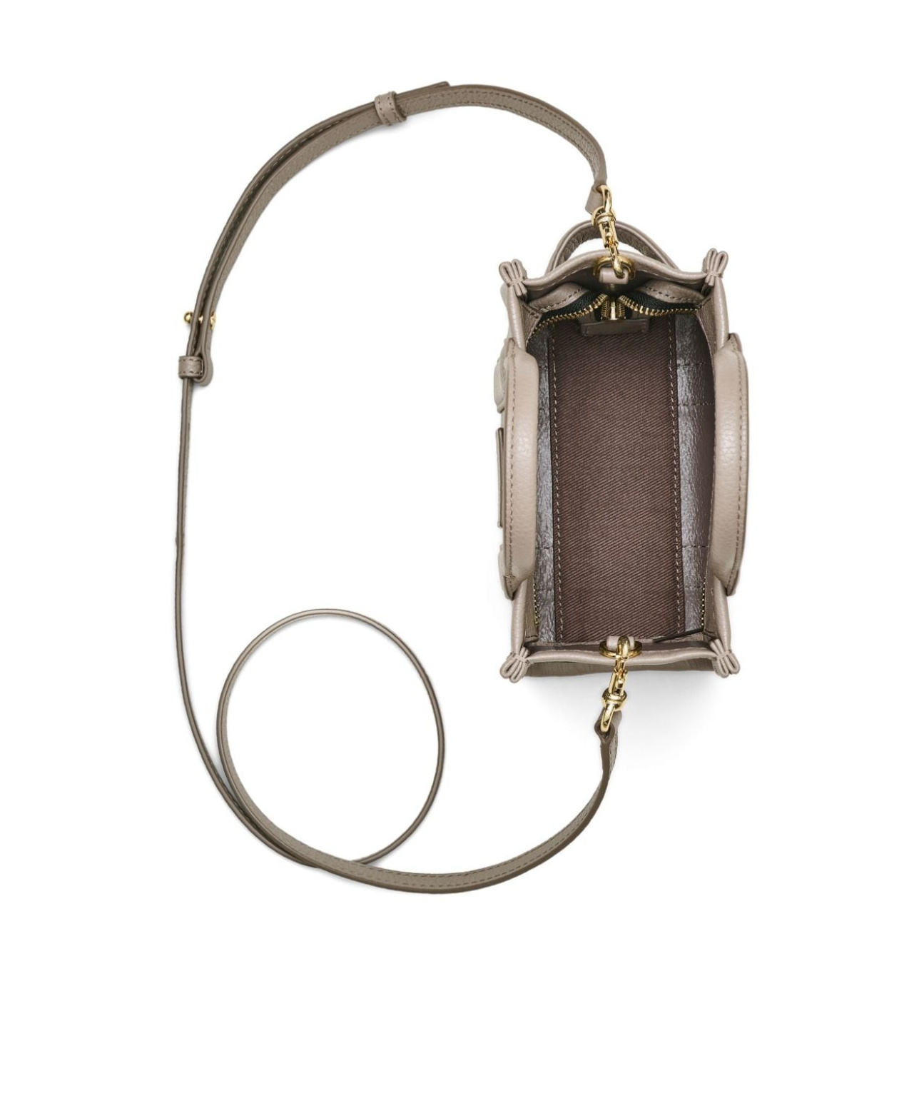 Marc Jacobs The Leather Crossbody Tote Bag In Gray