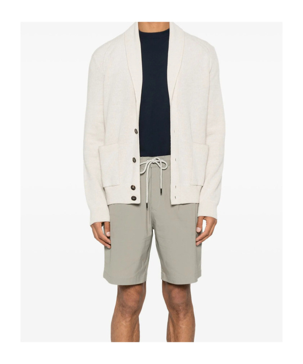 Brioni Ribbed Texture Shawl Collar Front Pockets