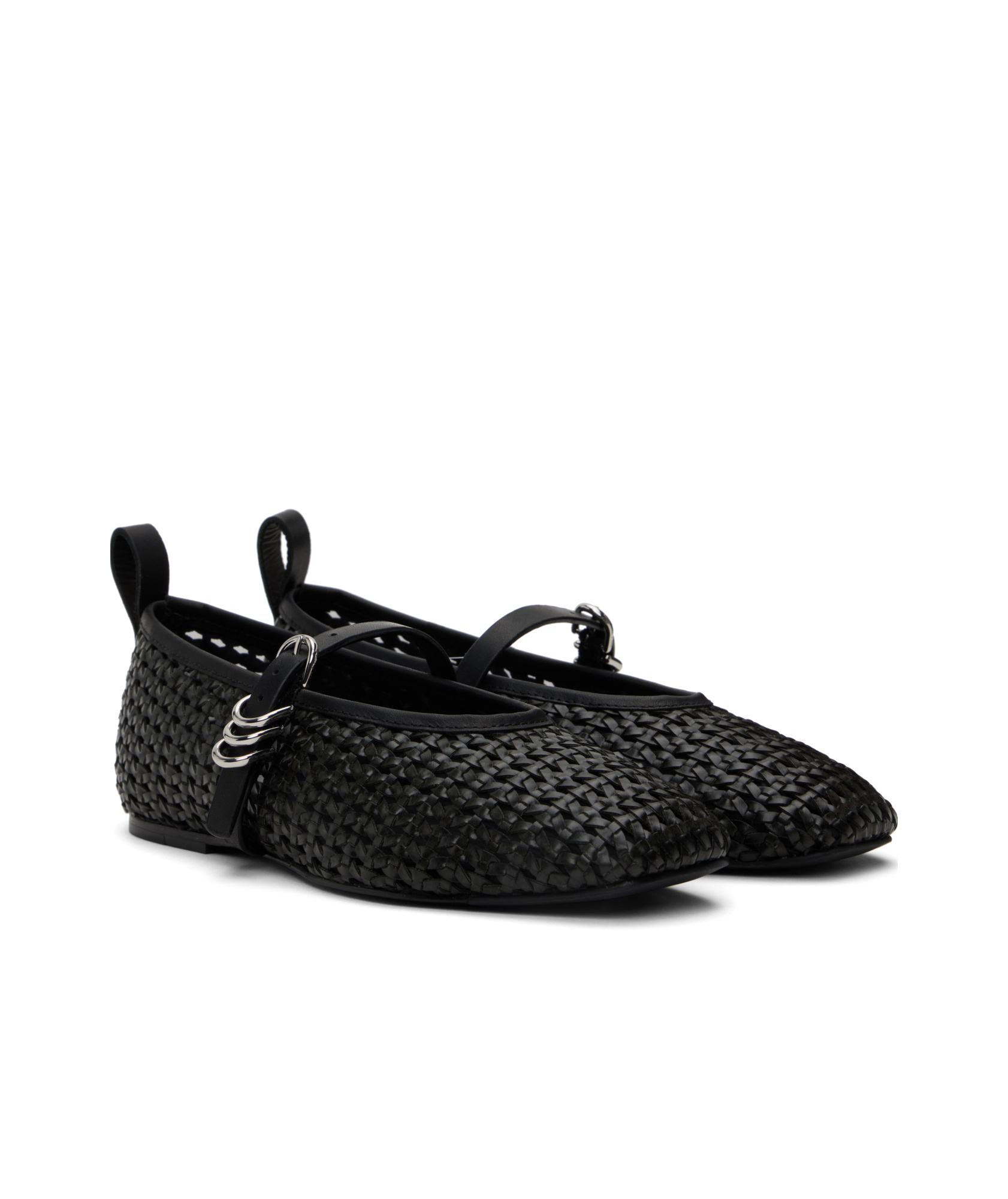 Rag & Bone Square Toe Mary Janes In Black