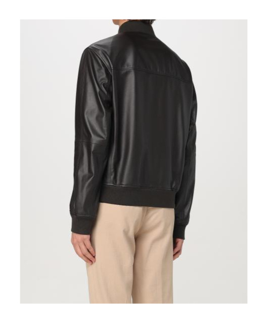 Bally Rib-trimmed Leather Bomber Jacket