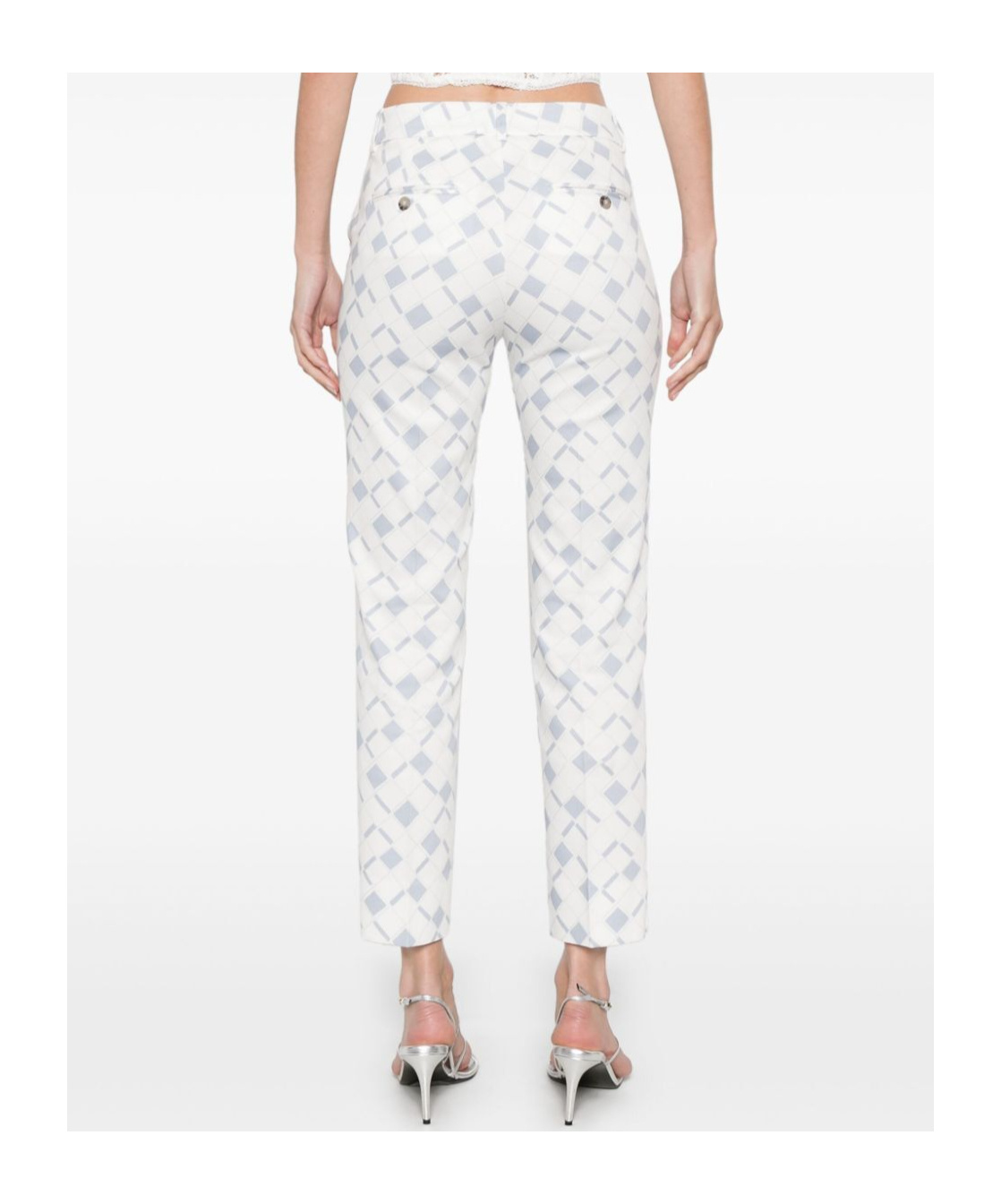 PESERICO GEOMETRIC-PRINT TROUSERS