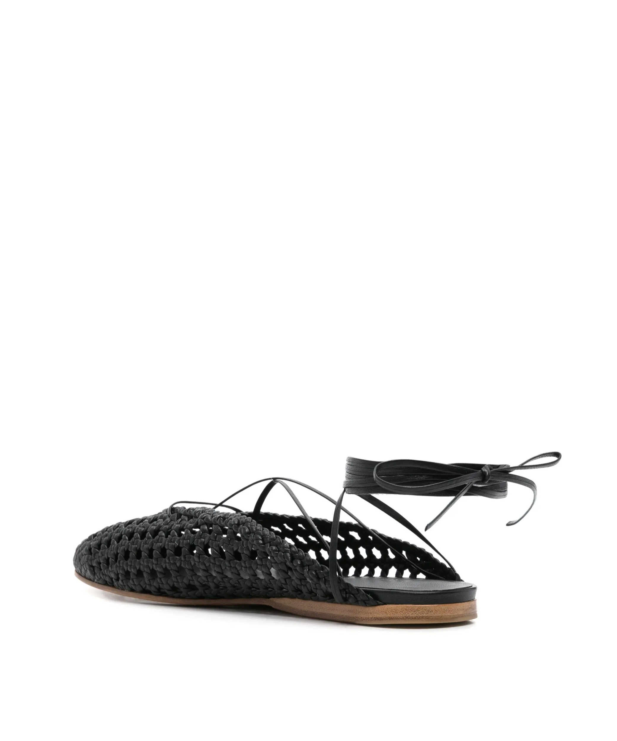 Shop Forte Forte Interwoven Sandals In Black