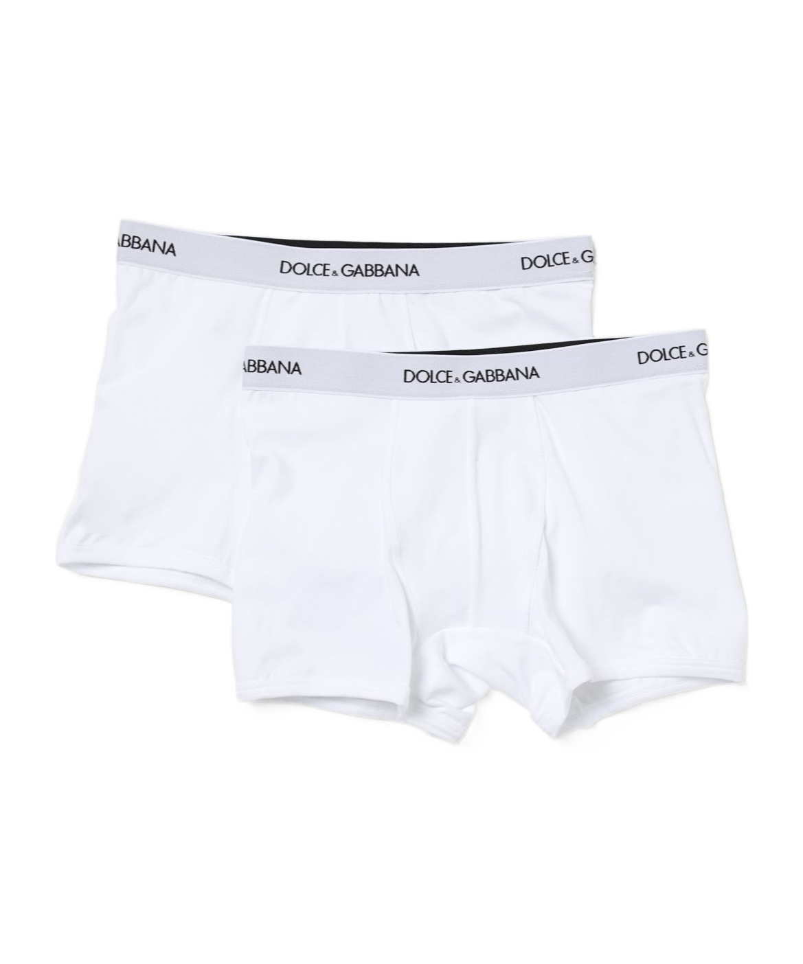 Dolce & Gabbana Set Of 2 Boxer Shorts With Logo In White