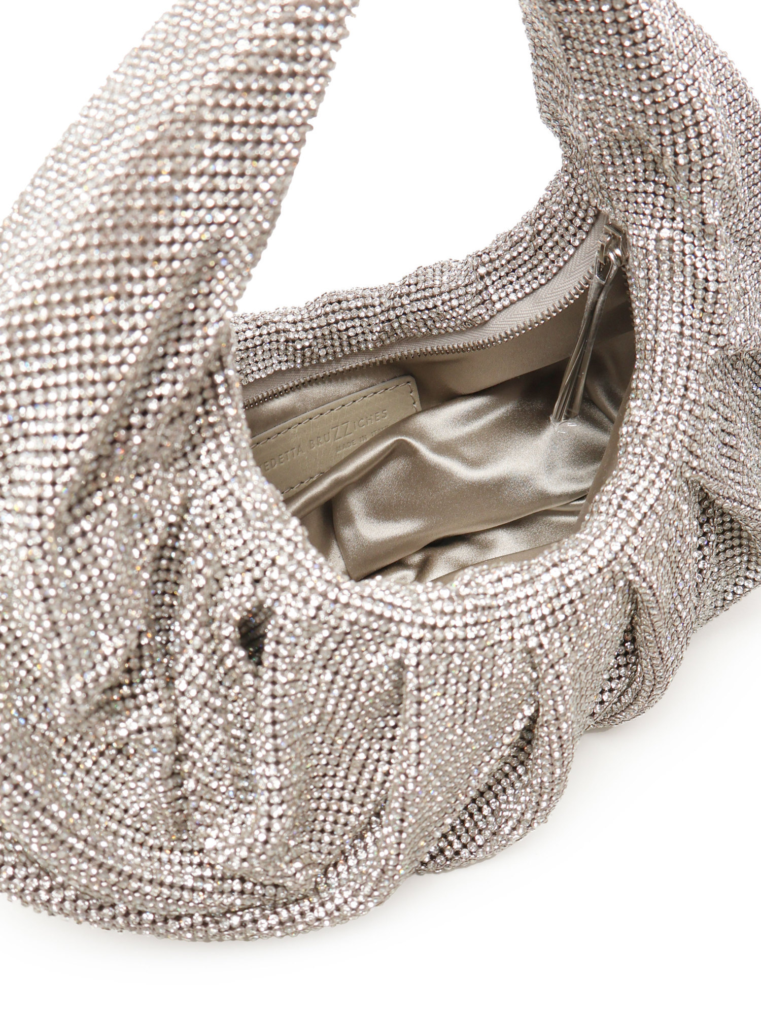 Benedetta Bruzziches Yennefer Crystal Top Handle Bag In Gray