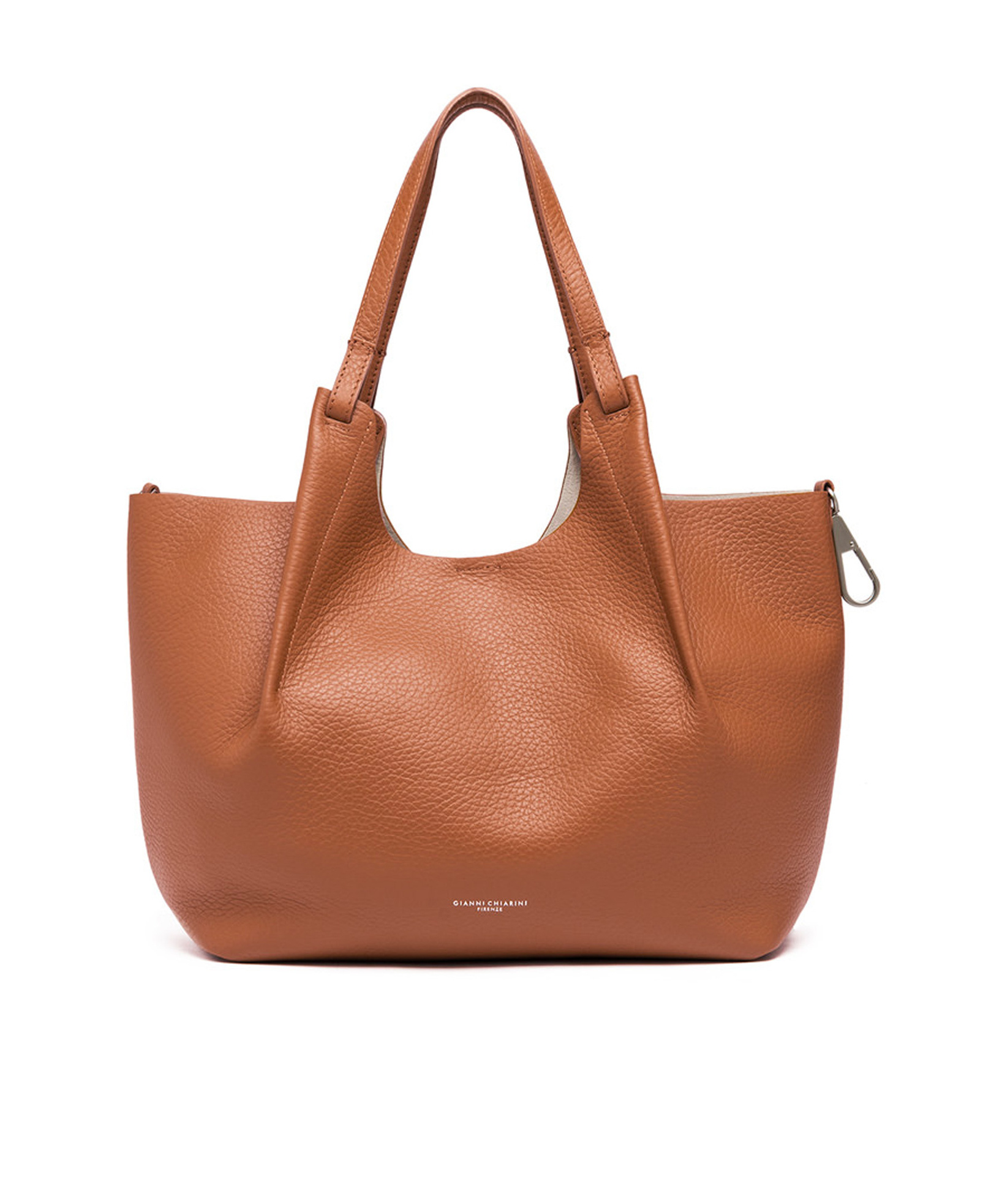 Gianni Chiarini Double Handle Shoulder Bag In Brown