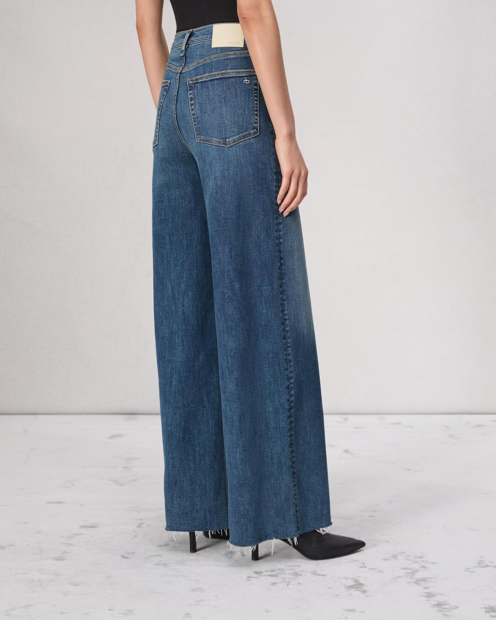 Rag & Bone Flexi Sofie High-rise Wide-leg Jeans In Blue