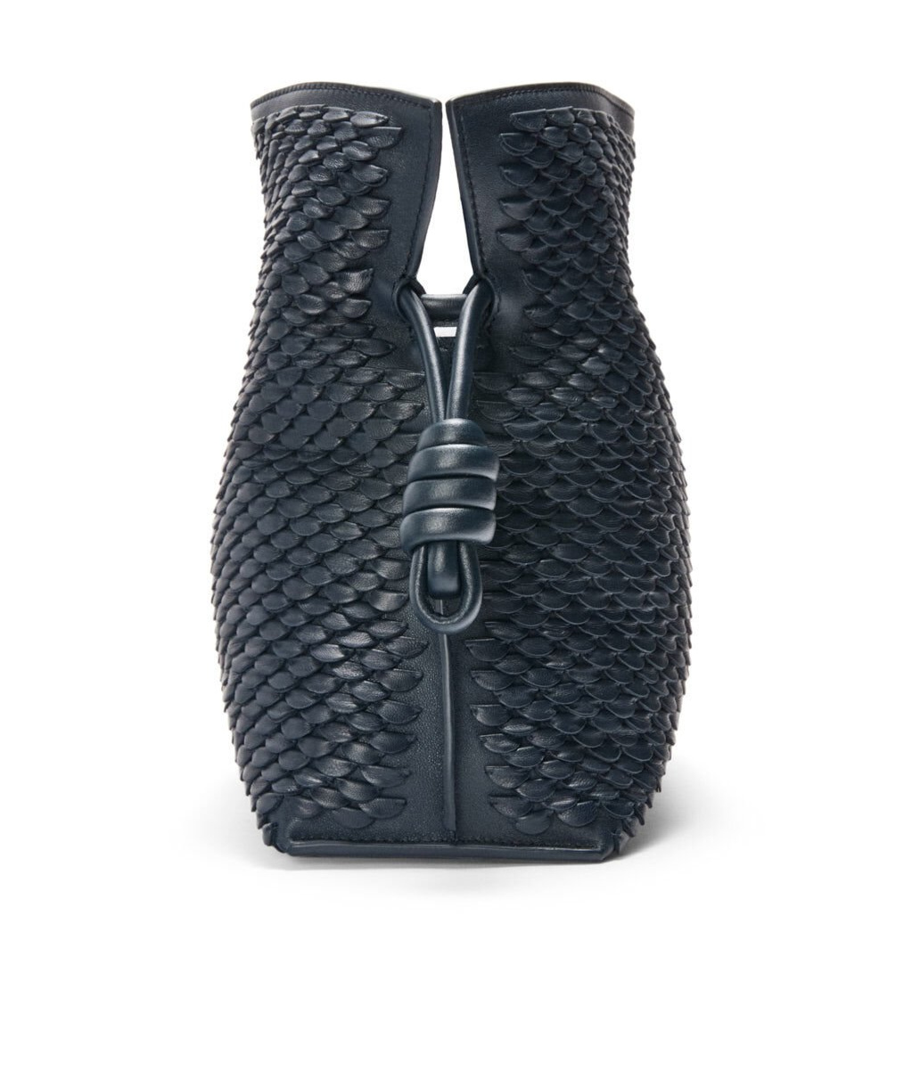 Loewe Mini Puzzle Leather Shoulder Bag In Black