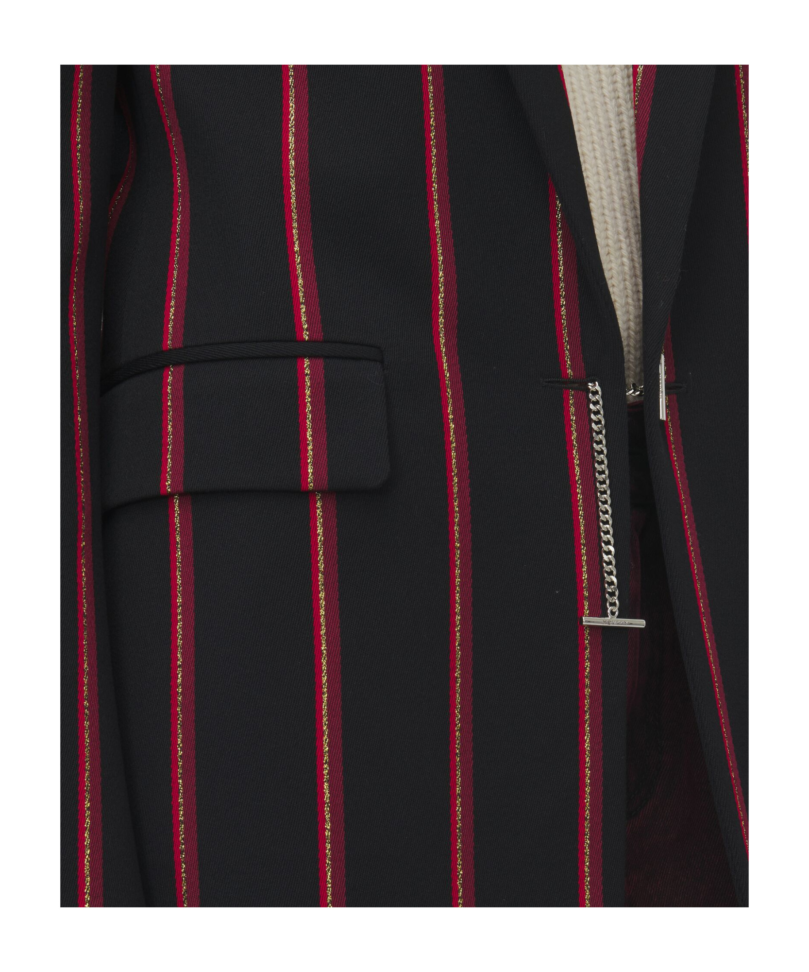Alexander Mcqueen Blazer Stripe Jacket In Black