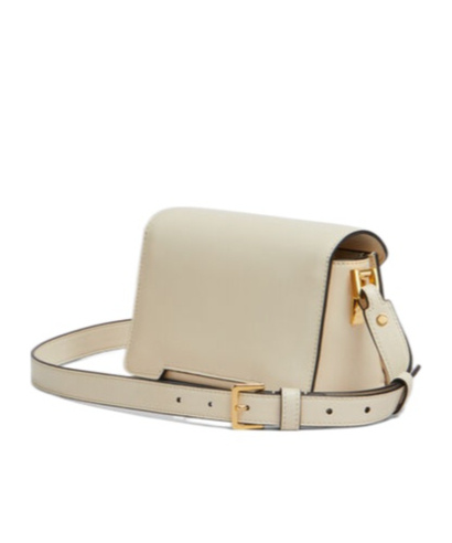 Marni Cream Leather Trunkaroo Mini Shoulder Bag In Nude