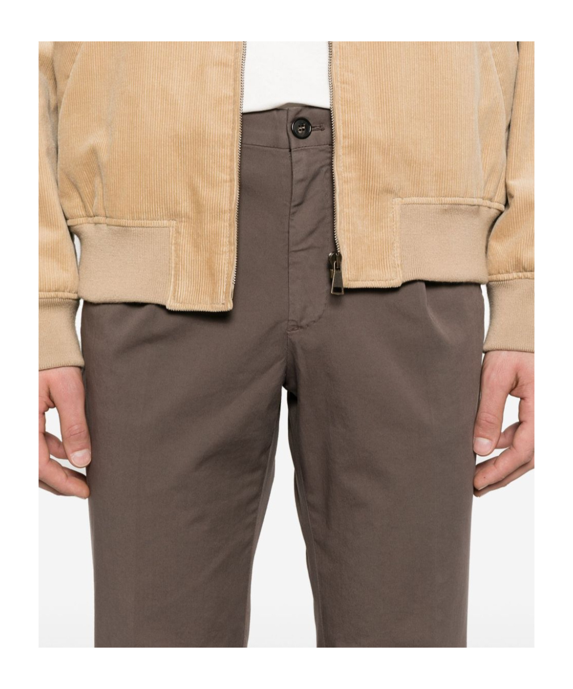 Incotex Tapered Trousers In Brown