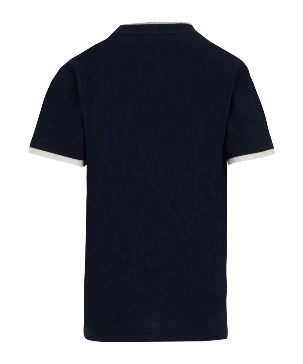 Shop Eleventy Embroidered T-shirt In Black