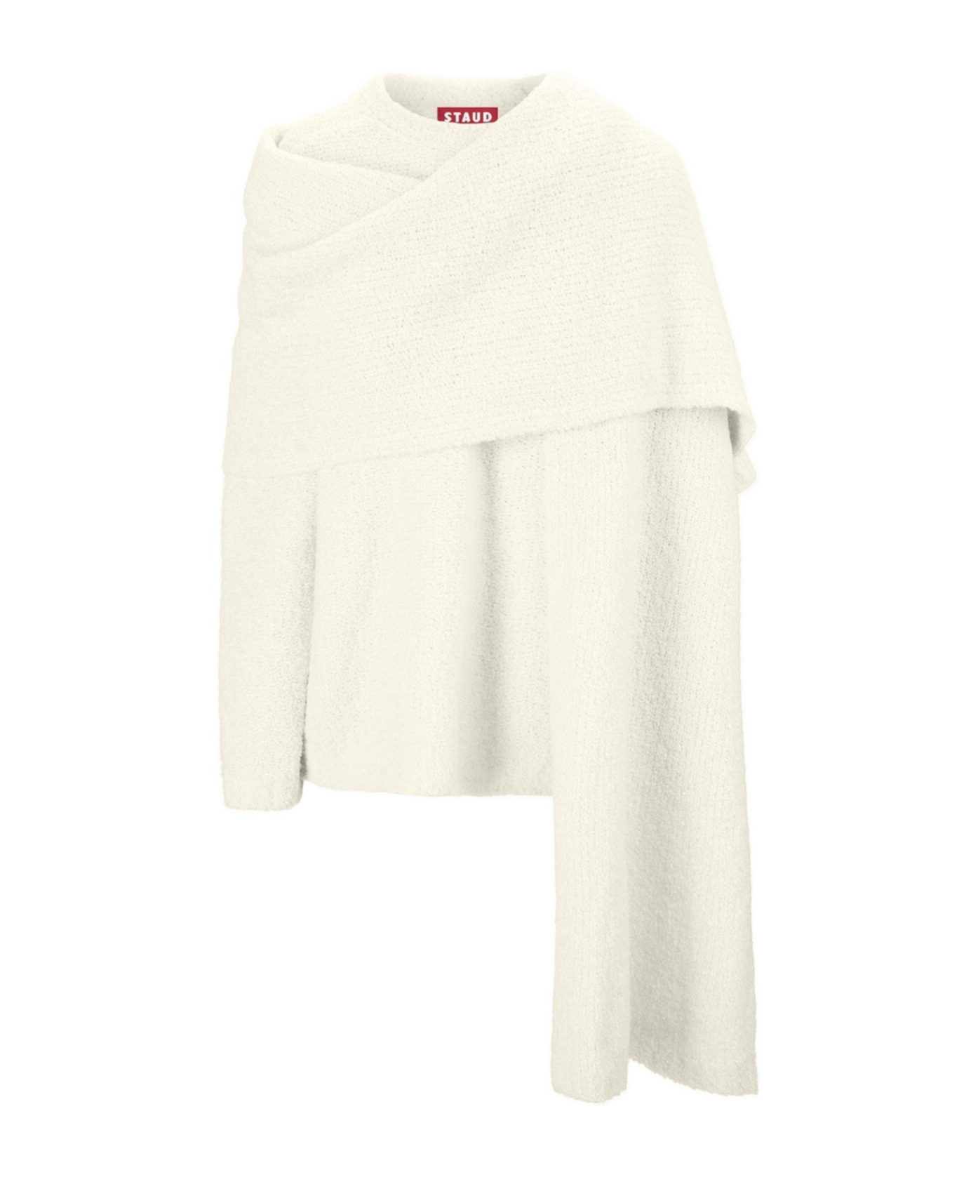 Shop Staud Long-sleeved Sweater In White