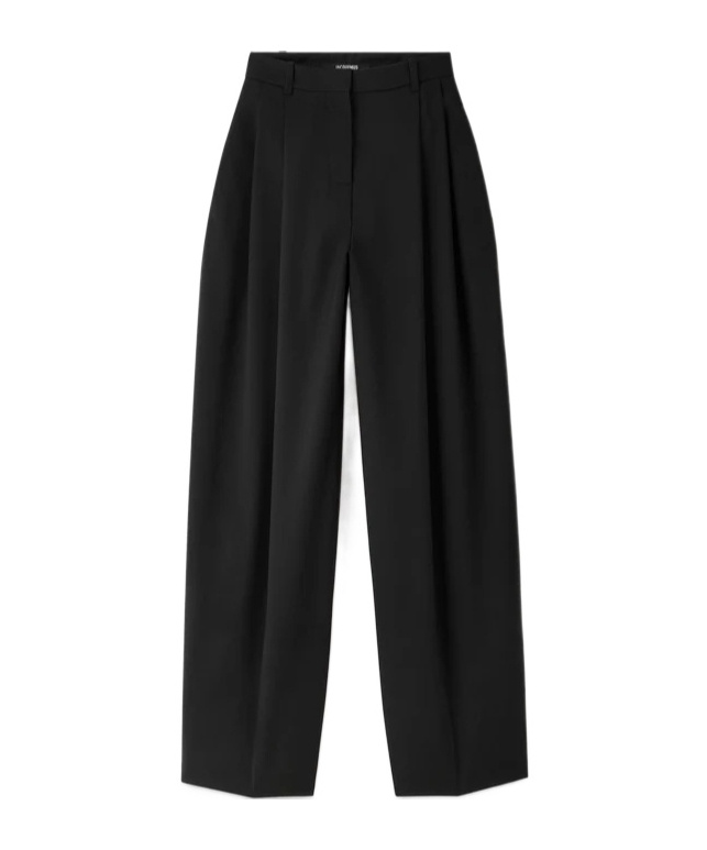 Jacquemus Casual Pants With Belt Loops In Black