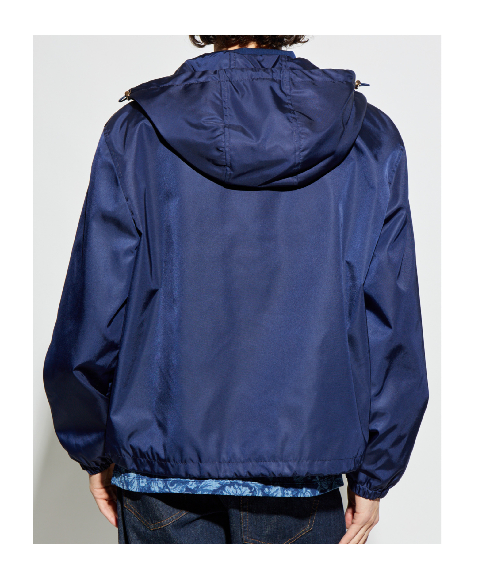 Versace Hooded Blazer Drawstring Side Pockets