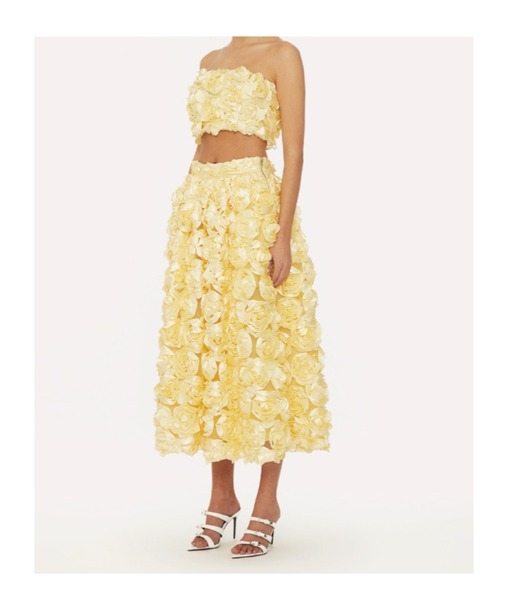 Rotate Birger Christensen Sun Maxi Skirt In Nude