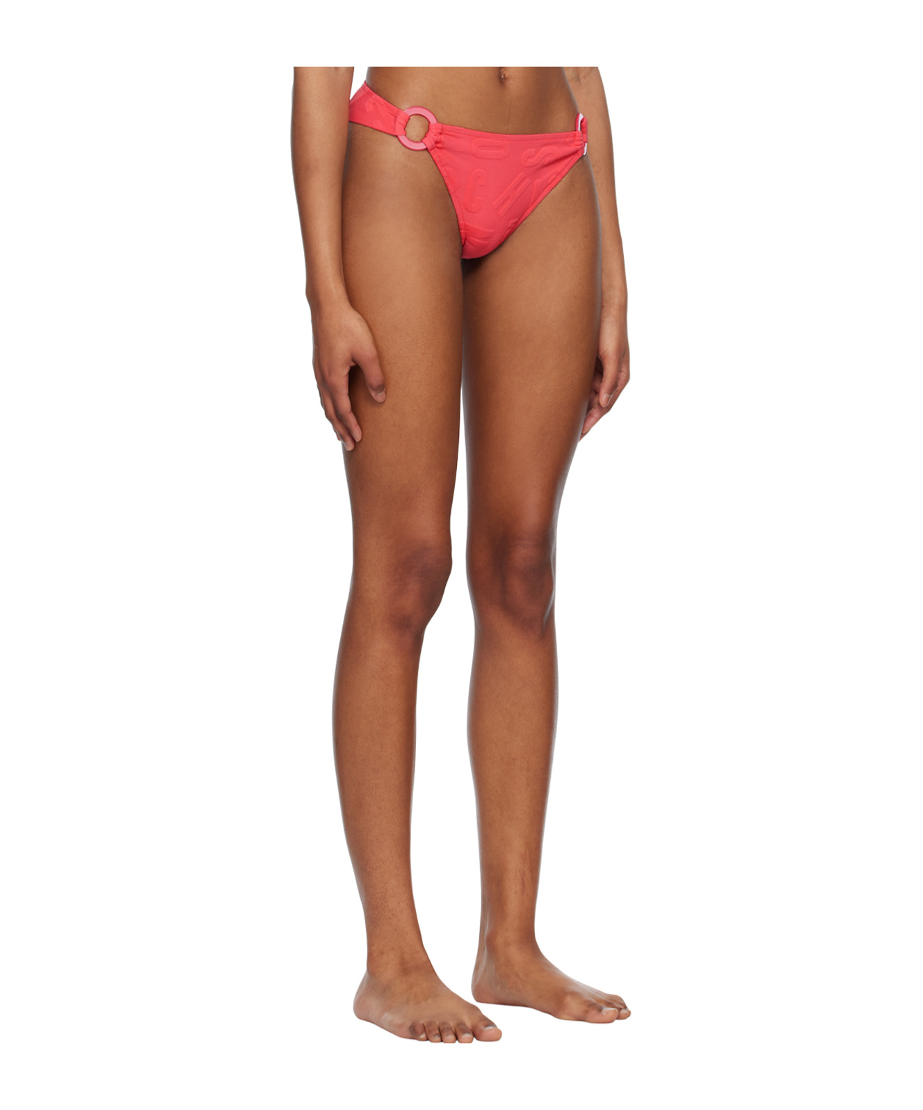 Moschino O-ring Bikini Swimsuit In Brown